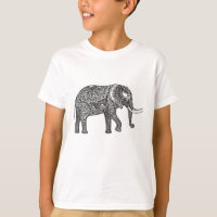 Doodle estilizado do elefante da fantasia