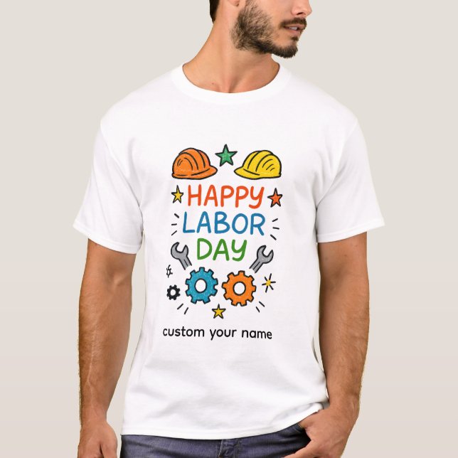 Camiseta Doodle Fun Labor Day (Frente)