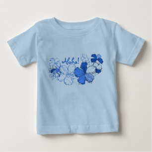 Camiseta Doodle Hibiscus Hawaiian Aloha