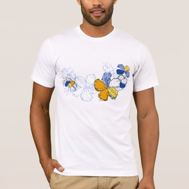 Camiseta Doodle Hibiscus Mens Tee (Frente)
