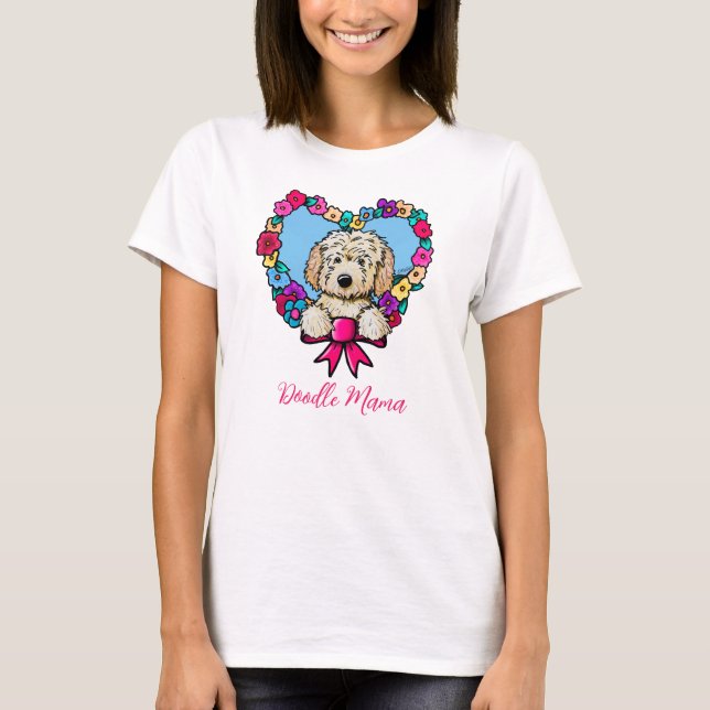 Camiseta Doodle Mãe Amante de Cachorro (Frente)