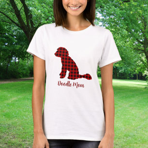 Camiseta Doodle Mãe Labradoodle Na Xadrez De Buffalo