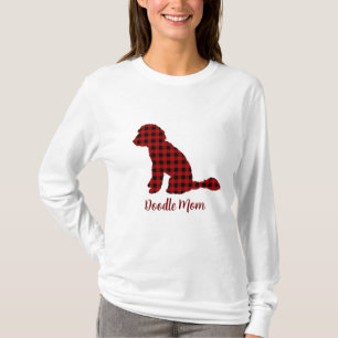 Camiseta Doodle Mãe Labradoodle Na Xadrez De Buffalo