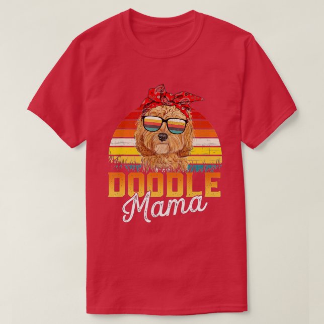 Camiseta Doodle Mama Melhor Goldendoodle Mamãe Nunca Mãe da (Frente do Design)
