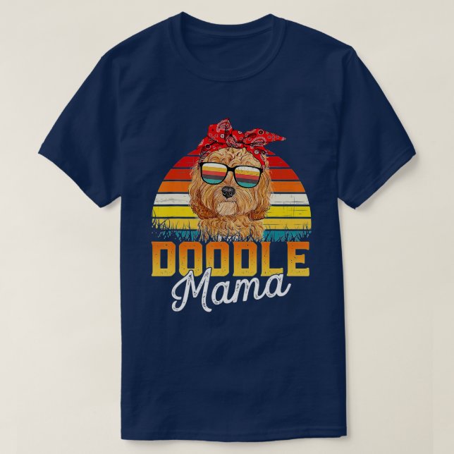 Camiseta Doodle Mama Melhor Goldendoodle Mamãe Nunca Mãe da (Frente do Design)
