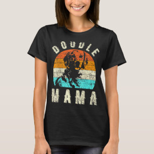 Camiseta Doodle Mama Retro Vintage Pws Bone Dogs Bre