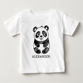 Camiseta Doodle personalizado de panda fofo, presentes para