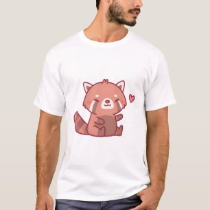 Camiseta Doodle Red Panda Feliz e Bonita