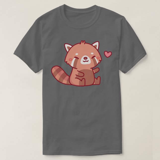 Camiseta Doodle Red Panda Feliz e Bonita (Frente do Design)