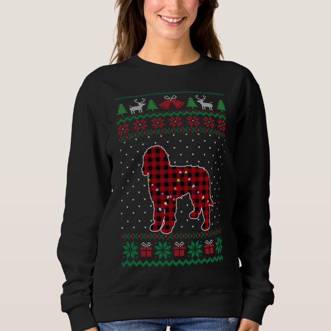 Camiseta Doodle Red Xadrez Buffalo Engraçado Feliz Natal Sw (Frente)