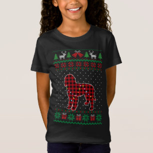 Camiseta Doodle Red Xadrez Buffalo Engraçado Feliz Natal Sw