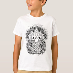 Camiseta Doodle tirado mão do Echidna