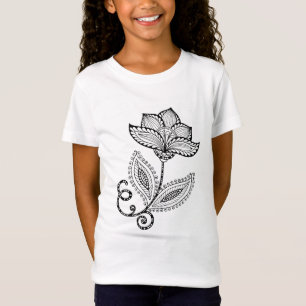 Camiseta Doodles de Paisley Mehndi do Henna