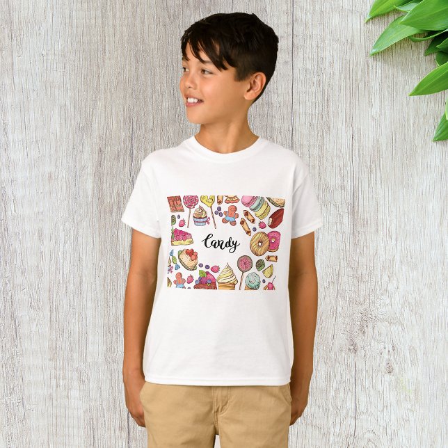Camiseta Doodles Doce Doce Doce Doce Doce Padrão (Criador carregado)