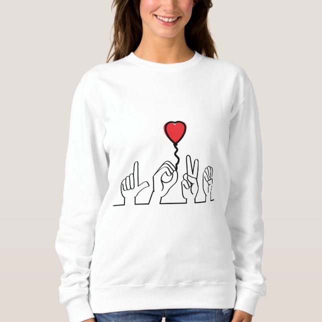 Camiseta Doof, gebarentaal love - liefde. Ik hou van je. (Frente)