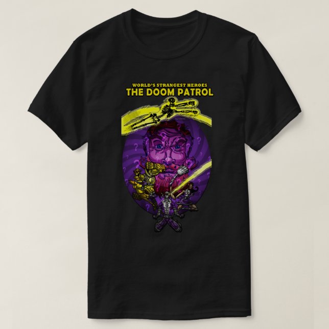 Camiseta Doom Patrol Trabalho de arte Classic Original (Frente do Design)