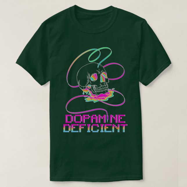 Camiseta Dopamina Deficiente em ADHD Arco-Íris 2 (Frente do Design)