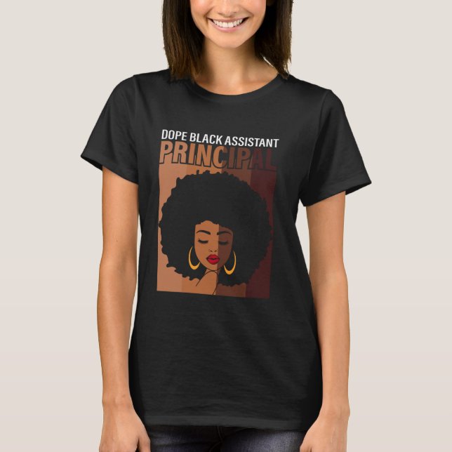 Camiseta Dope Black Assistant Principal Afro-Americano Orgu (Frente)