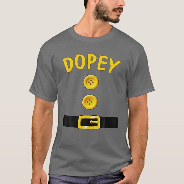 Camiseta Dopey Dwarf Halloween Costume Color Matching Dopey (Frente)