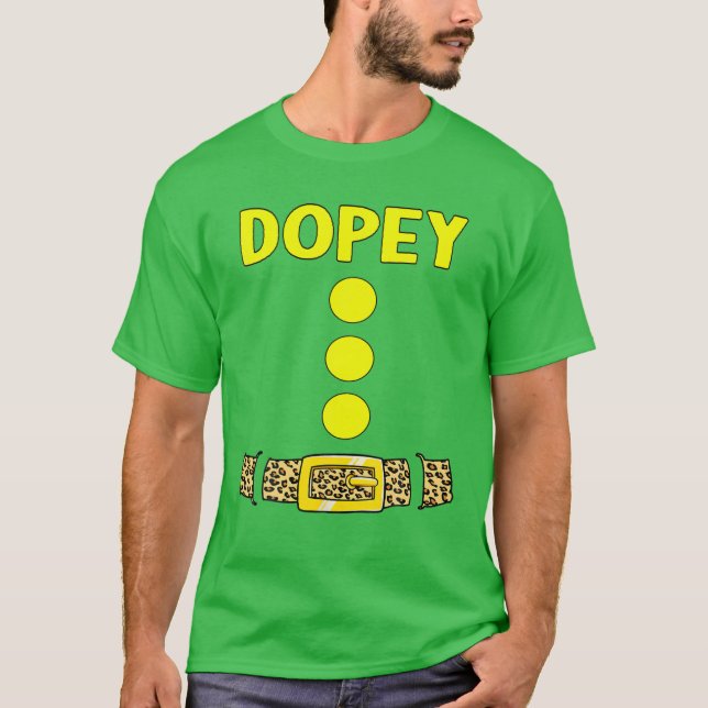 Camiseta Dopey Halloween Dwarf Costume dá ideias Dwa Dopey (Frente)