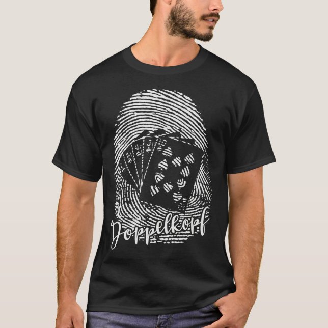 Camiseta Doppelkopf Fingerprint D N A Card Game (Frente)