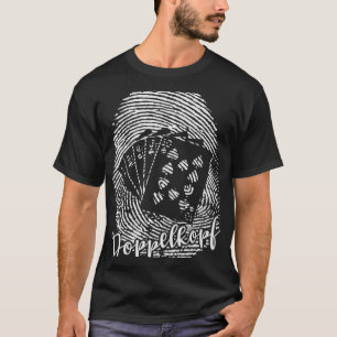 Camiseta Doppelkopf Impressão Digital D N Um Jogo De Cartão