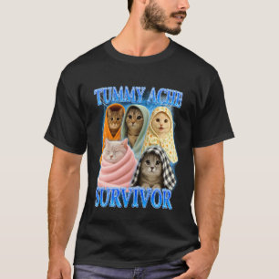 Camiseta Dor de Estômago SII Minha Barriga Dói Meme de Gato