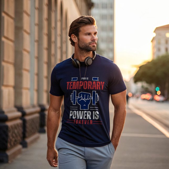 Camiseta Dor É Poder Temporário Para Sempre | Motivação (Criador carregado)