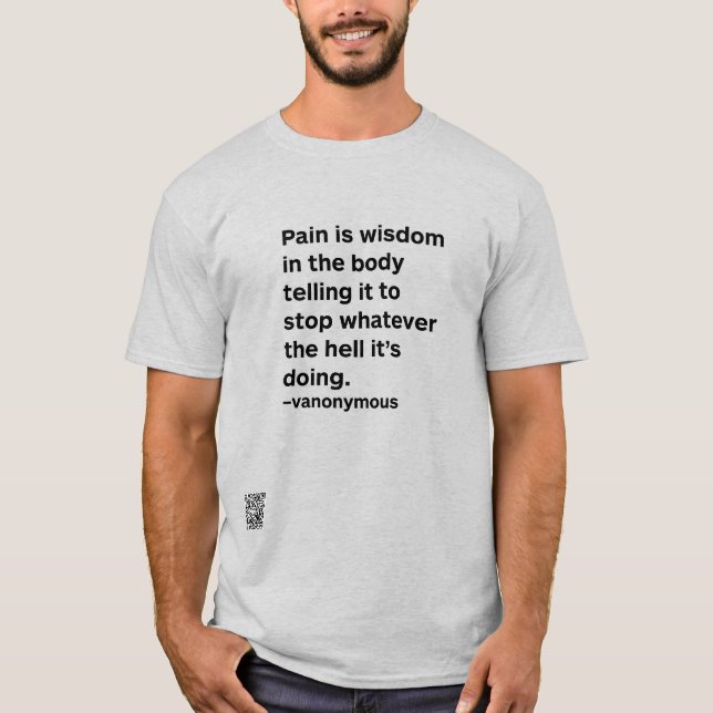 Camiseta Dor é sabedoria (Frente)
