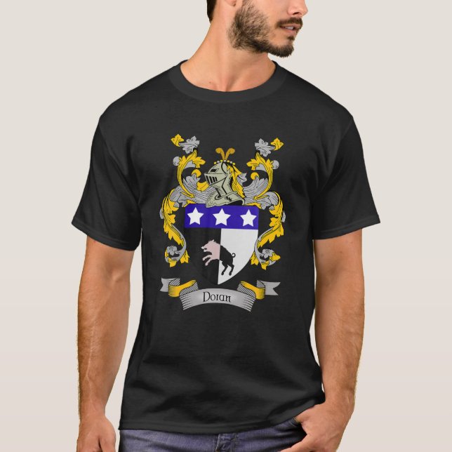 Camiseta Doran Casaco Of Arms | Doran Surname Family Crest (Frente)
