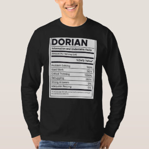 Camiseta Dorian Nutrition Information Problem Solving Duro