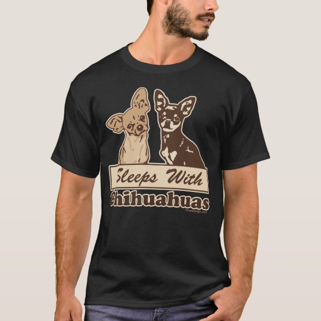 Camiseta Dorme com Chihuahuas (Frente)