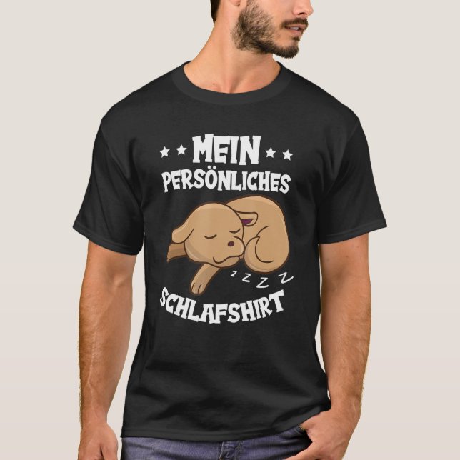Camiseta Dorme Pessoal, Roupa Noturna, Pijamas, Cachorro Do (Frente)