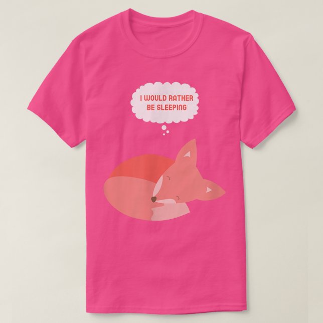 Camiseta Dormindo De Design Engraçado E Bonito (Frente do Design)