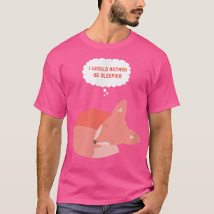 Camiseta Dormindo De Design Engraçado E Bonito