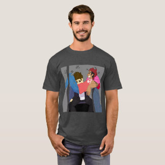 Camiseta dormindo no ônibus