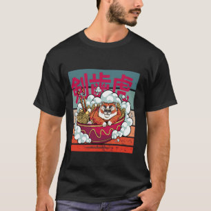 Camiseta Dormindo Tiger Ramen Bowl Comida dos Sonhos Culiná