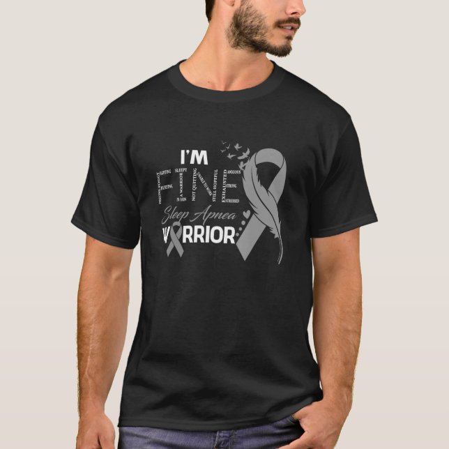 Camiseta Dormir Apnea Warrior Eu sou Boa Pena (Frente)