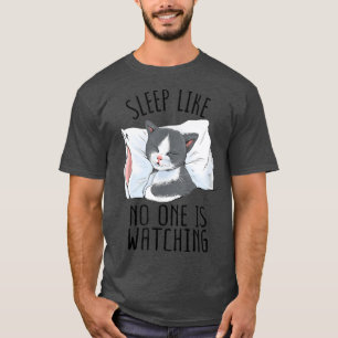 Camiseta Dormir Como Se Ninguém Estivesse Assistindo Gato G