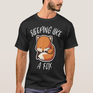 Camiseta Dormir Como Uma Raposa Para A Raposa Fotógrafa Da
