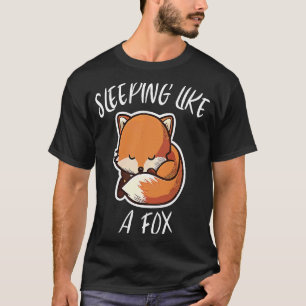 Camiseta Dormir Como Uma Raposa Para A Raposa Fotógrafa Da