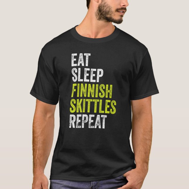Camiseta Dormir Descamação Finlandesa Repetir Desordem Finl (Frente)