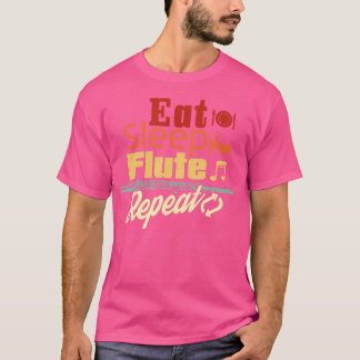 Camiseta Dormir Flute Repetir Presente Músico Brass Banda F