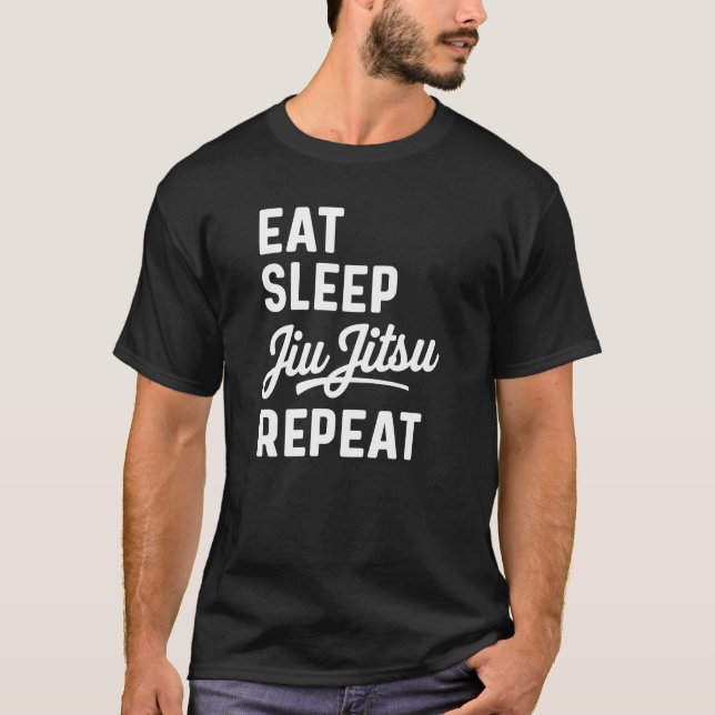 Camiseta Dormir Jiu Jitsu Repetir (Frente)