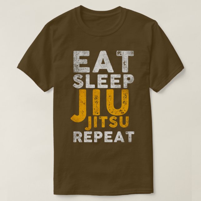 Camiseta Dormir Jiu Jitsu Repetir (Frente do Design)