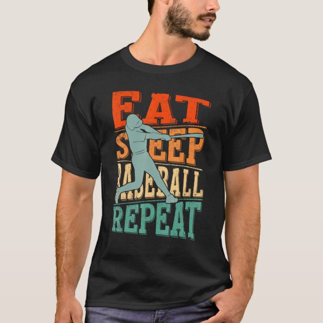 Camiseta Dormir Jogadores Repetitivos Jogadores Pitcher (Frente)