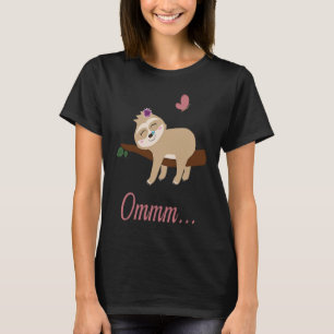 Camiseta Dormir Lama Engraçado Meditação Ommm Yoga