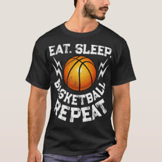 Camiseta Dormir no Basquete Repete Basquete para Homens