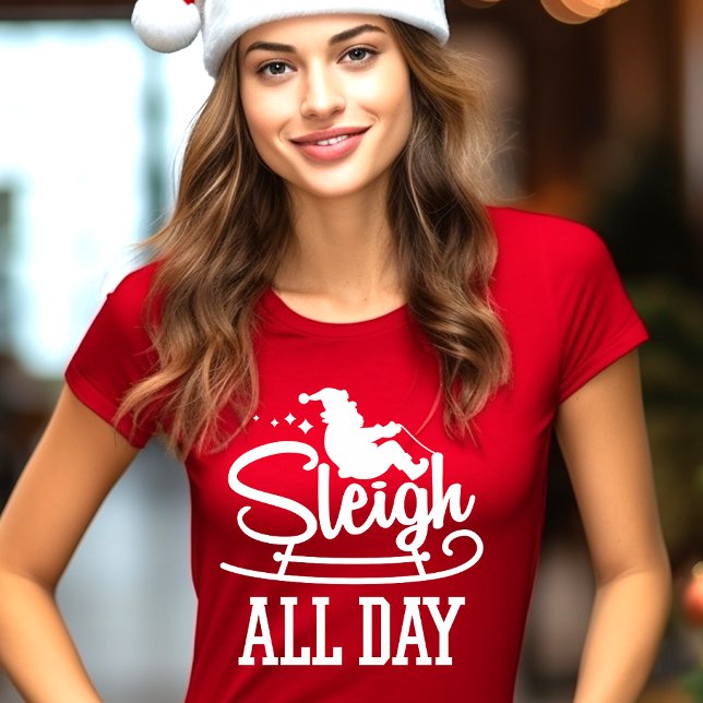 Camiseta Dormir O Dia Todo Engraçado Natal (Criador carregado)