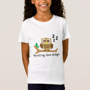 Camiseta Dormir O Dia Todo, Hoot A Noite Toda